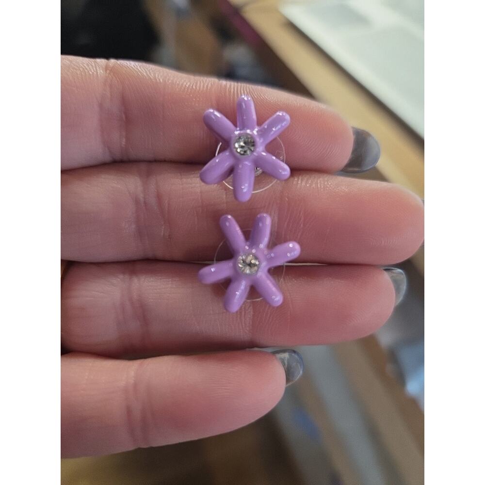 Maje Purple Flower Earrings New $125